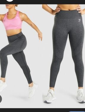 Gymshark Charcoal Marl Seamless High-Waist Leggings